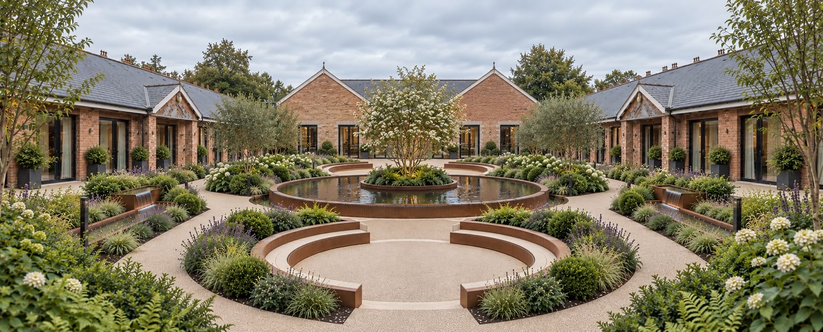 Courtyard gardens at The Bodhi Clinic